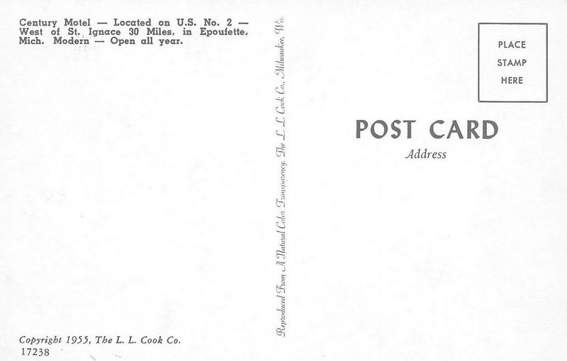 Century Motel - Old Postcard